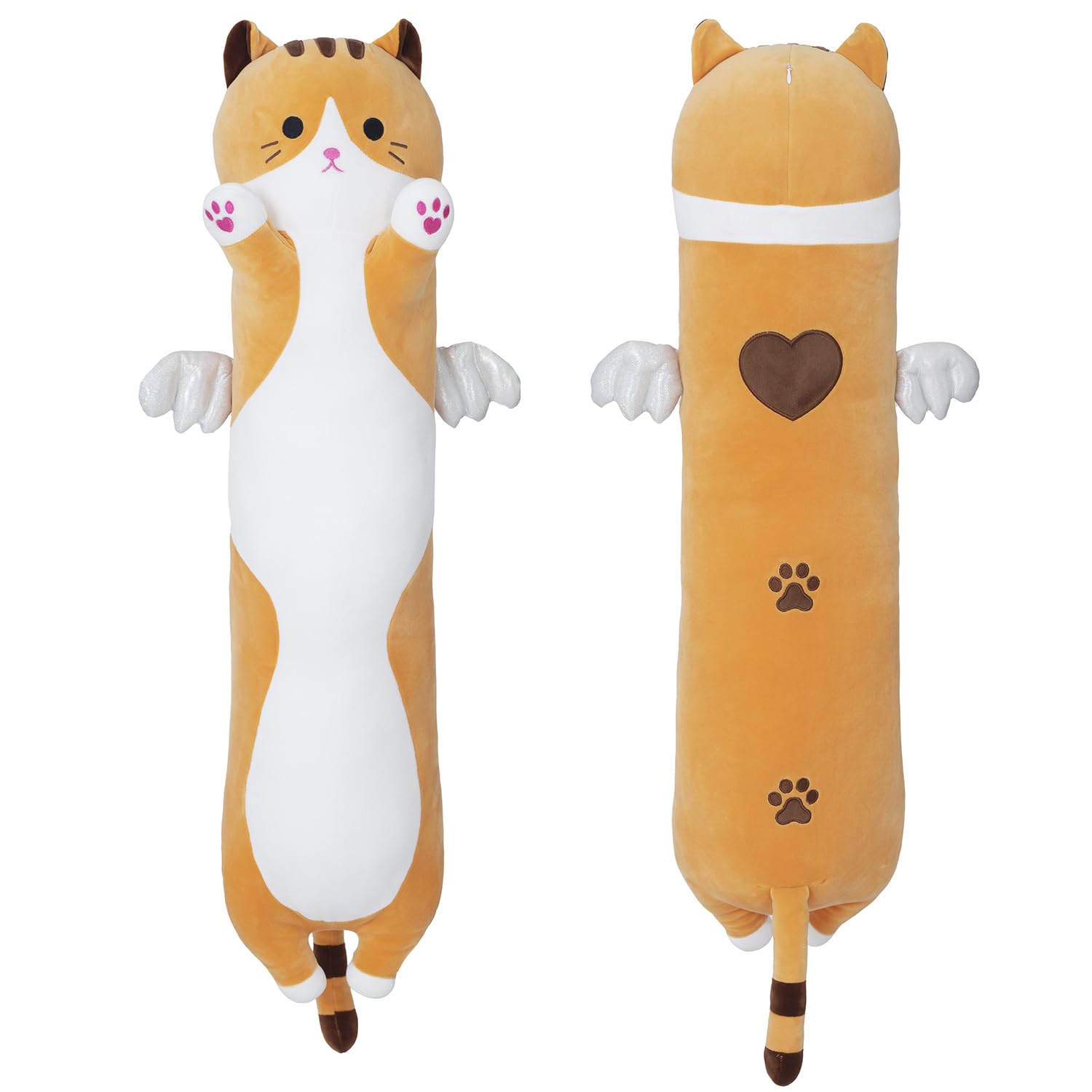 SNOWOLF Soft Plush Long Sleeping Pillow Cotton Stuffed Plush Toy Gift for Kids Girlfriend (Yellow, 50cm)