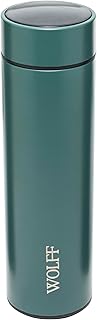 Wolff - garrafa térmica de aço inox com termômetro em led 500ml ve