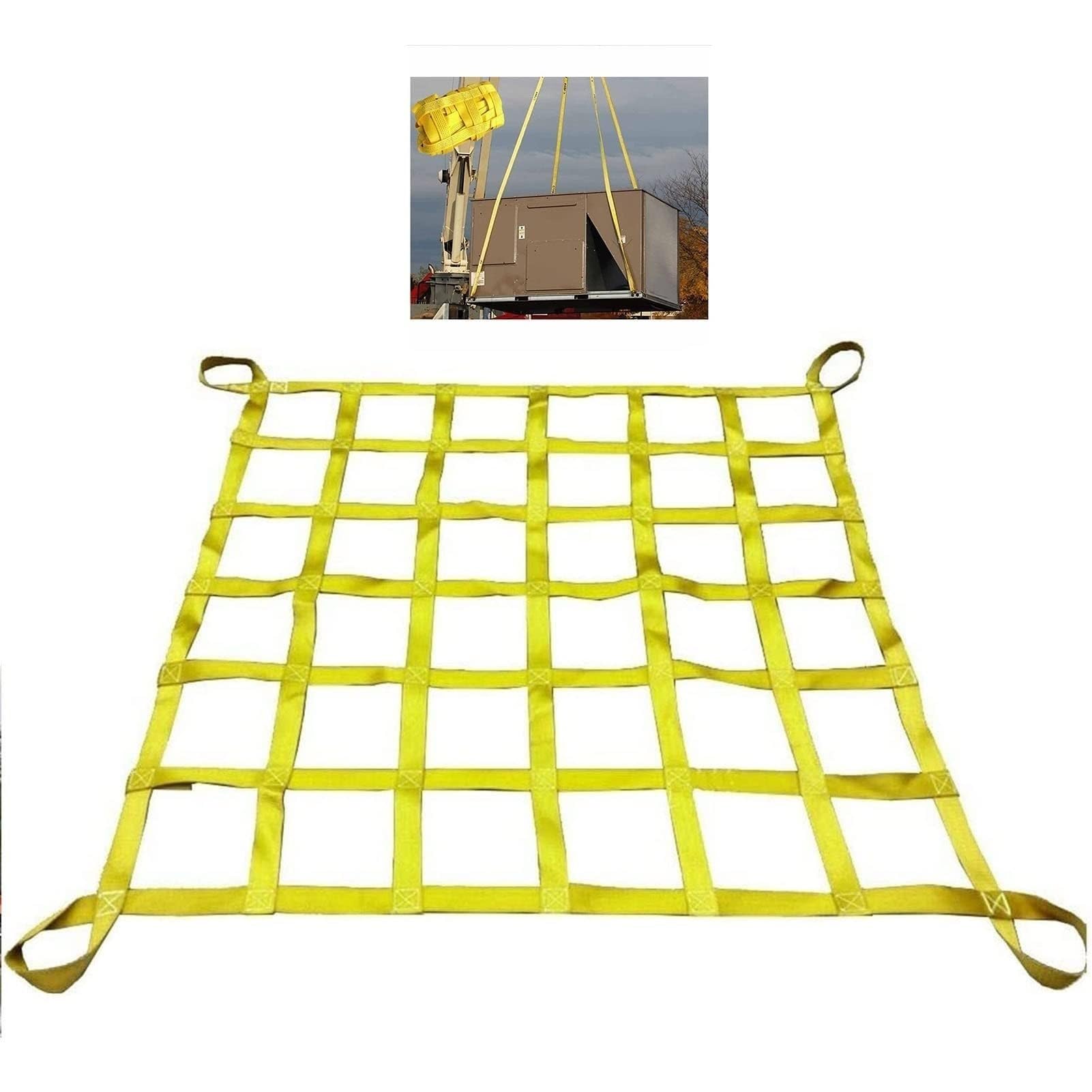 Rete di carico Resistente - Rete Elastica Durevole per Sollevamento, Trasporto Sicuro, carichi Pesanti, Giardinaggio, Arrampicata e Scarico - Cinghie di Sicurezza in Nylon Incluse