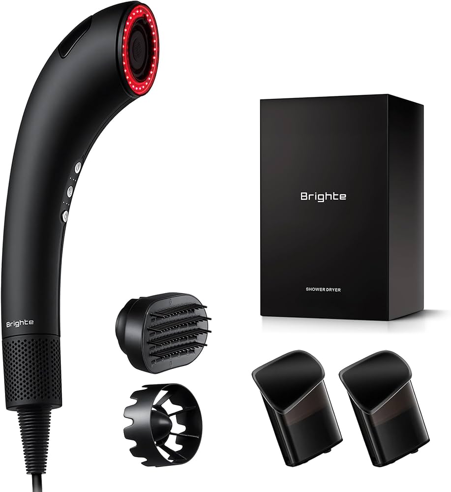 Brighte ヘアドライヤー ブラック Amazon | 【佐々木希 アンバサダー】Brighte ブライト SHOWER DRYER +