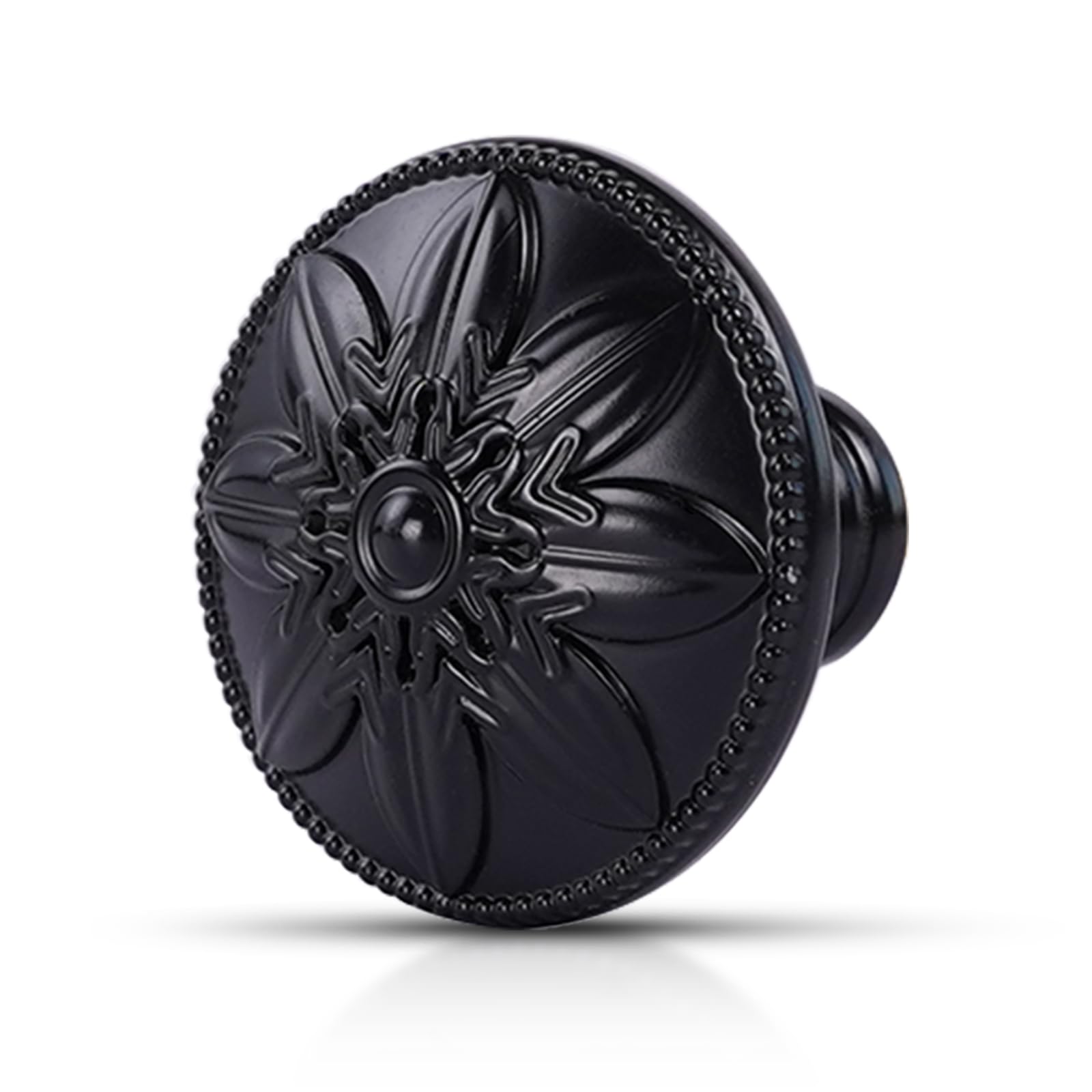 Xlroaafs 4 Pack Black Cabinet Knobs,1.4" Solid Zinc Alloy Matte Black Kitchen Cabinet Handles for Cabinets and Drawers Black Dresser Drawer Knobs Pulls