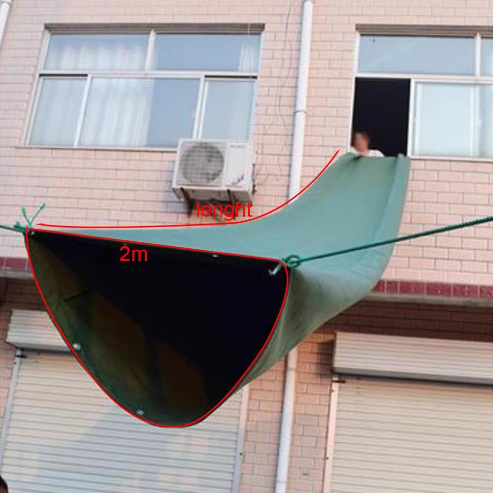 Wytrzymała konstrukcja zsyp na śmieci – średnica 0,6 m – klatka schodowa, płócienne zsypy transportowe do renowacji, rozbiórki, nośność 24,9 kg (2 x 8 m)