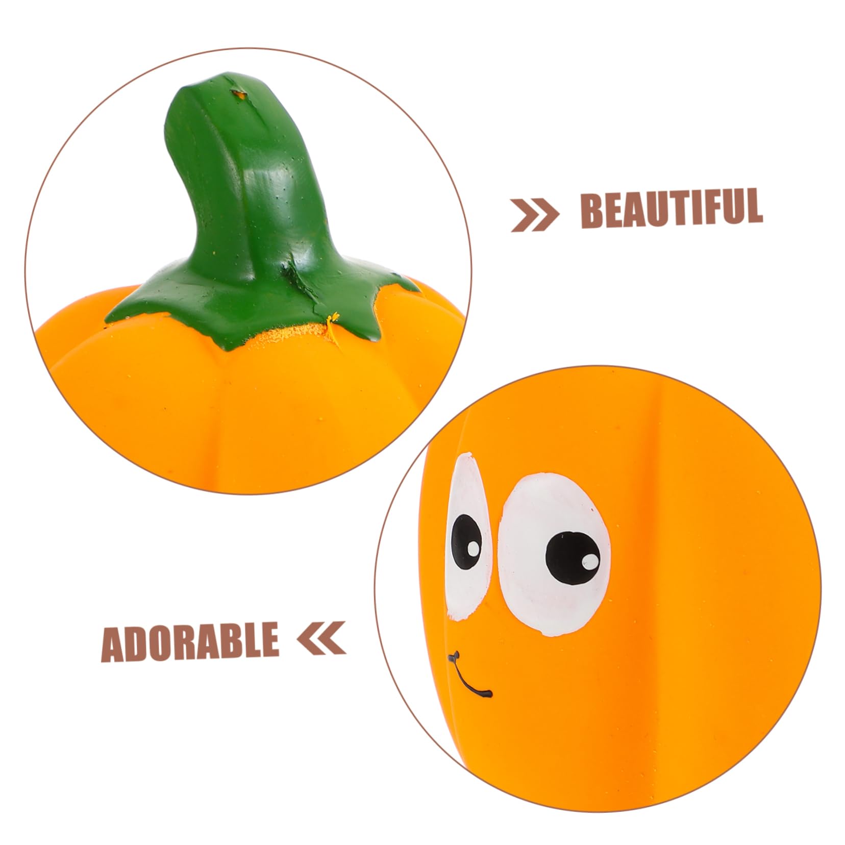 Toddmomy 5pièces Jouet Squeaky Interactif Forme De Citrouille pour Chiens Jouet à Mâcher pour Chiots Et Petits Chiens Et Matériau Latex Souple