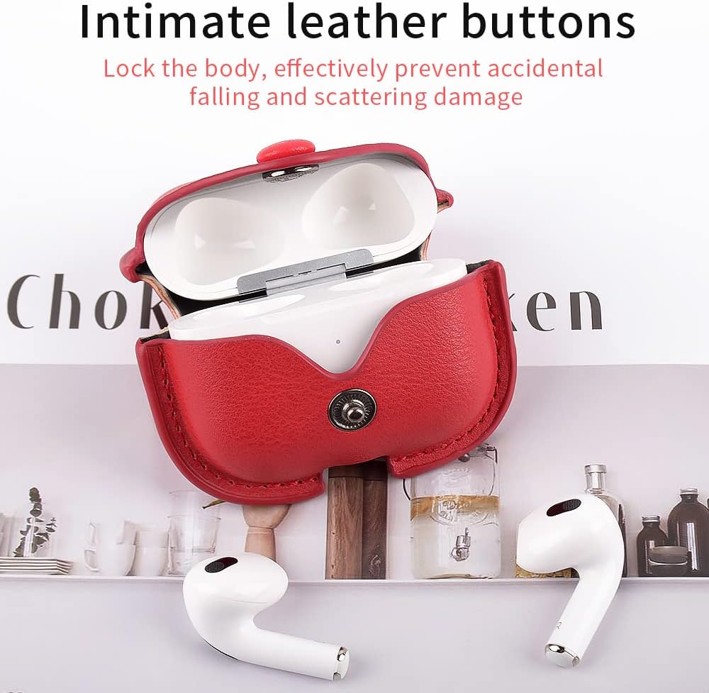 Headphones Cases for AirPods Case Cover, Business PU Leather Cases Covers with Carabiner Apple AirPods 2nd Gen 1st Charging Case Cases