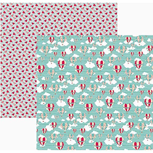 Folha Scrapbook Mini Básico Momentos de Amor Balões Ref.21168-SMB047 Toke e Crie