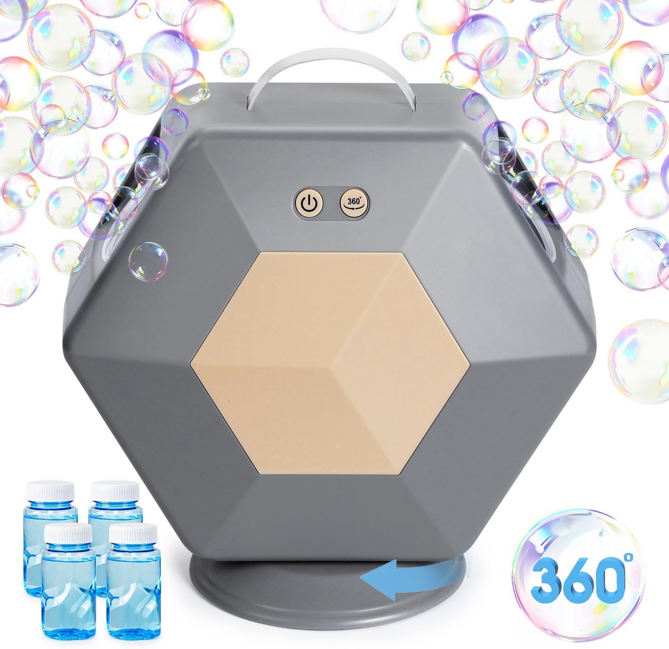 MAGIBX Bubble Machine for Kids, Boys & Girls Toys Ages 3 4 5 6 7 8 Year Old Gifts, Automatic Bubble Blower for Kid with 16000+ Bubbles/Min, 360° Bubbles Maker for Outdoor/Indoor/Birthday/Wedding Party