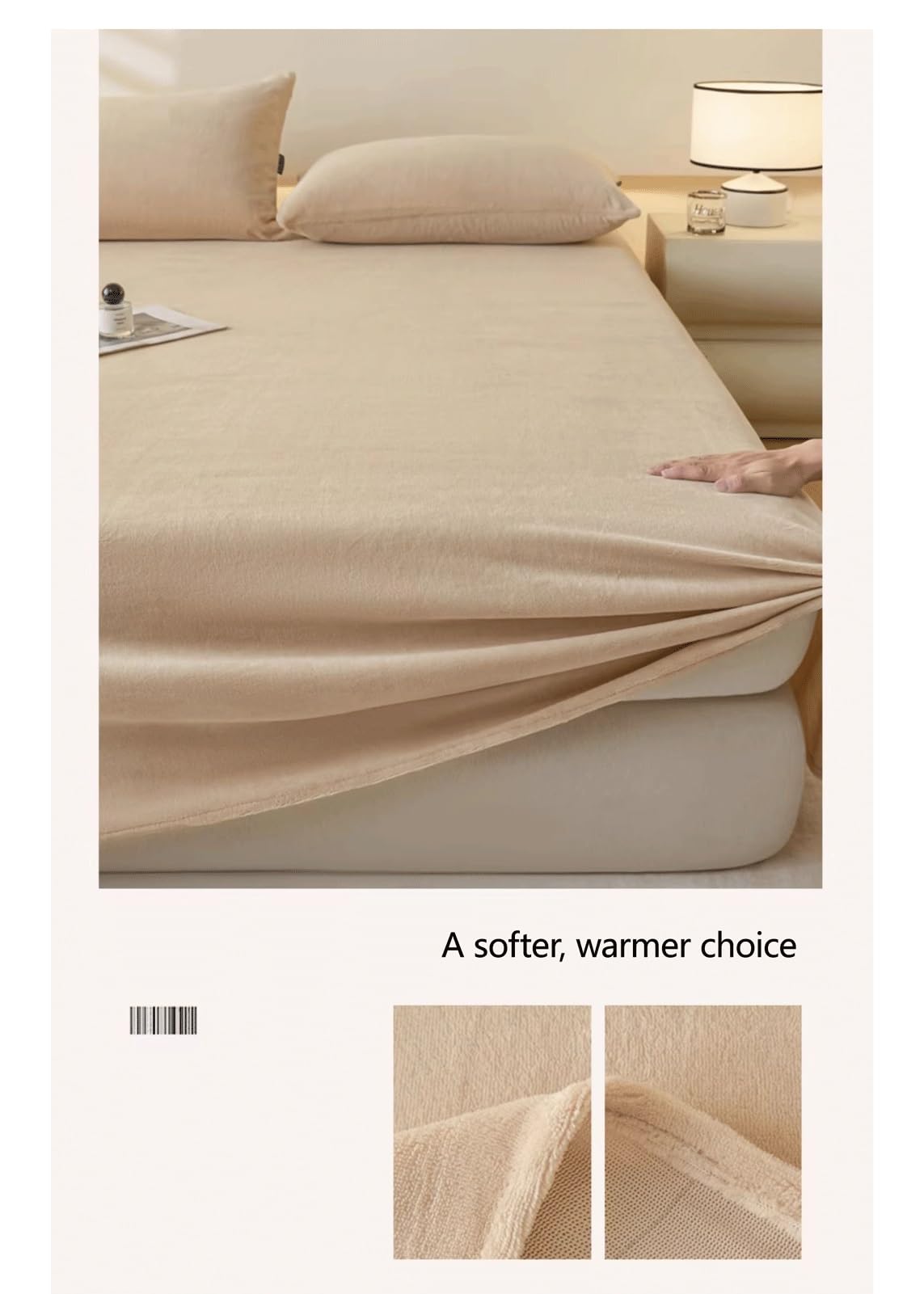 Flanell Betttuch Bettlaken ohne Gummi Einzelbett Doppelbett Cashmere Touch Warme Samt Betttuch ohne Gummi Leintuch(Orange,245x270cm)