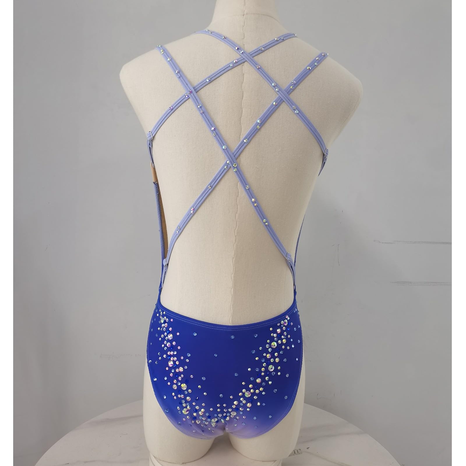 LIUHUO Costume da bagno sincronizzato Performance Competitive Advanced Slim Ft Blu Costume da bagno