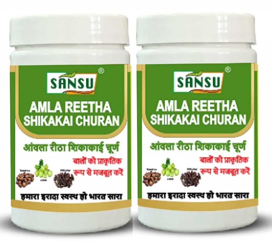 Amla Reetha Shikakai 100g, Bhumi Amla Powder 100g & Balam Kheera Powder 100g | Combo of 3-image-25