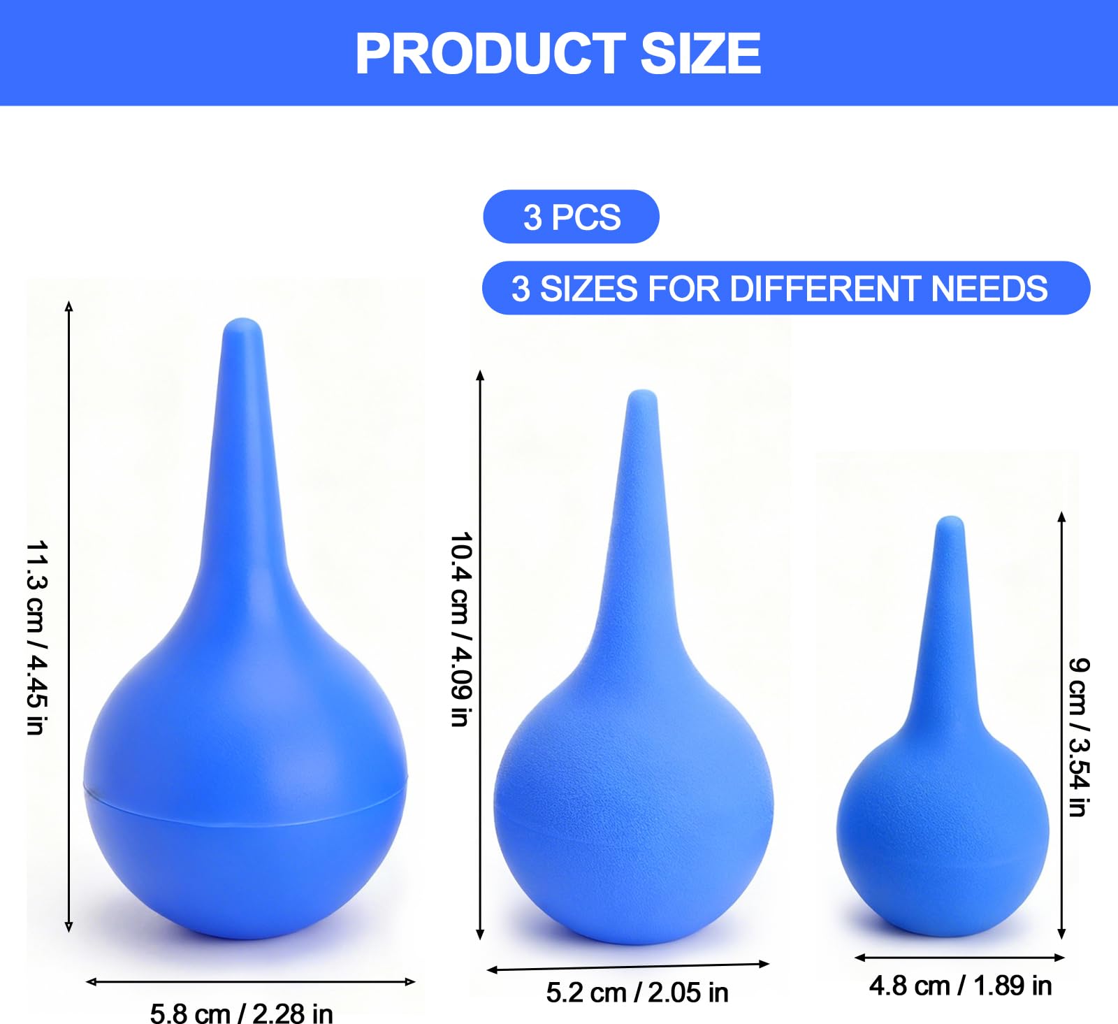 3PCS Pulisci Orecchie, Kit Pulisci Orecchie da 90ml 60ml 30ml, Siringhe Auricolari Pulizia Orecchie Pulizia Delicata e Professionale Tramite Siringa Auricolare Sicura ed Efficace per Adulti Neonati