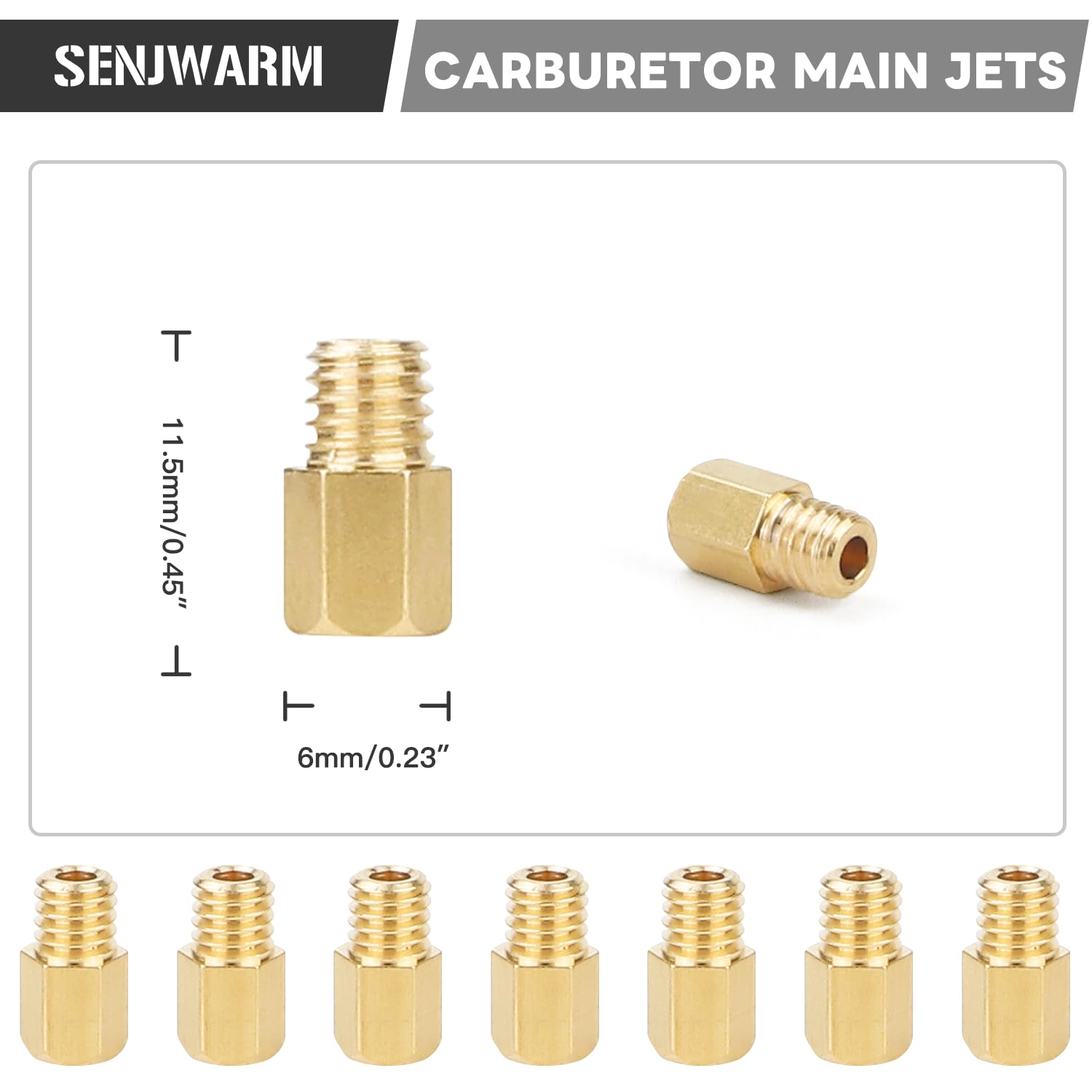 Mikuni VM/TM/TMX Hex Main Jets – Assorted Sizes #330 To #470 For Carburetor Tuning
