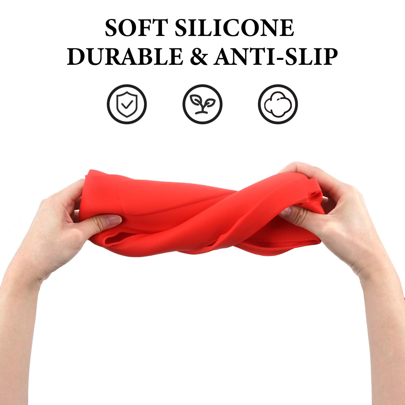 Geekria Housse en Silicone pour Enceinte Compatible avec Bose SoundLink Plus, Protection Peau Souple, étui de Transport de Voyage de Remplacement avec bandoulière (Rouge)