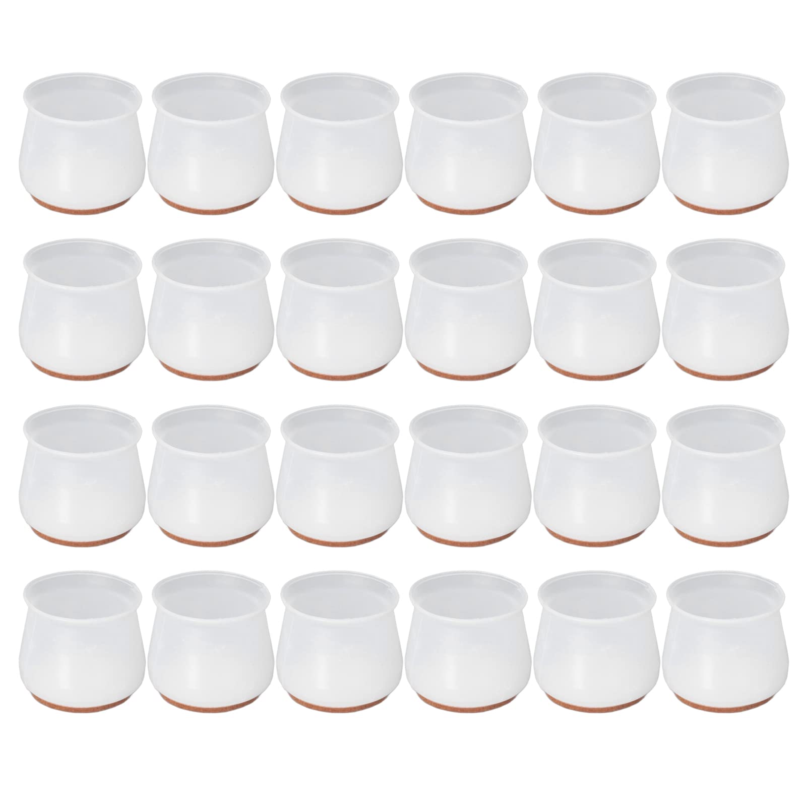 Protectores de silicona antiarañazos y reductores de ruido para patas de sillas, 24 uds