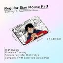 Z & S One Piece Luffy Mouse Pad – Anime Manga Theme, 9 x 7.5 Inch Desk Pad, Waterproof Surface, Non-Slip Rubber Base, Smooth Fabric for Gaming & Office gallery image