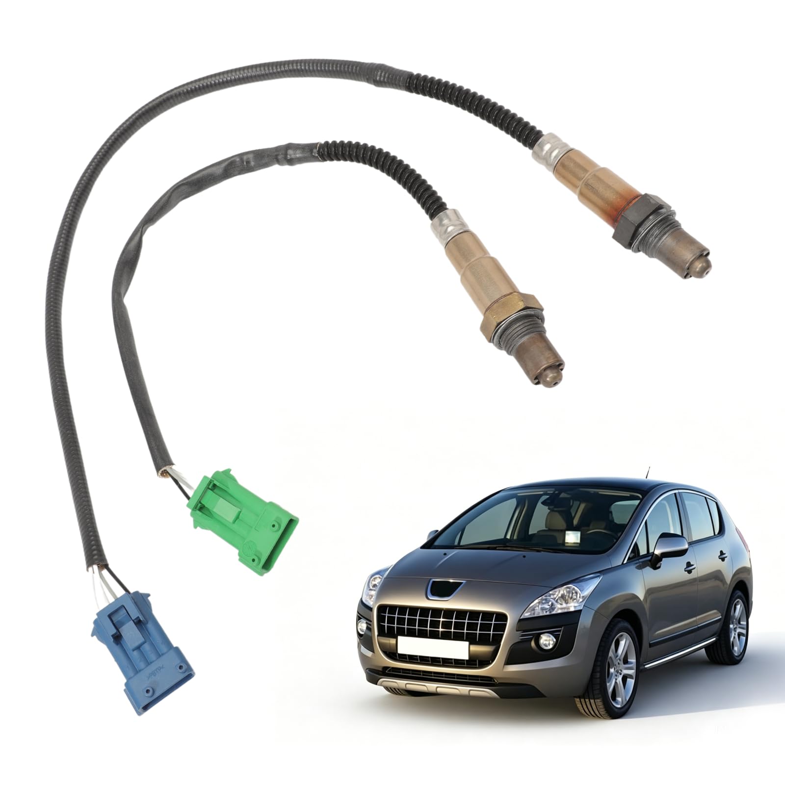 2 Sonde Lambda 1628HR 1628HN pour 206 207 208 3008 306 307 308 406 407 508 607 807 BERLINGO C2 C3 C4 PICASSO C5 DS3 SAXO XSARA PARTNER Capteur d'oxygène 4 Pins 96229974 96229997