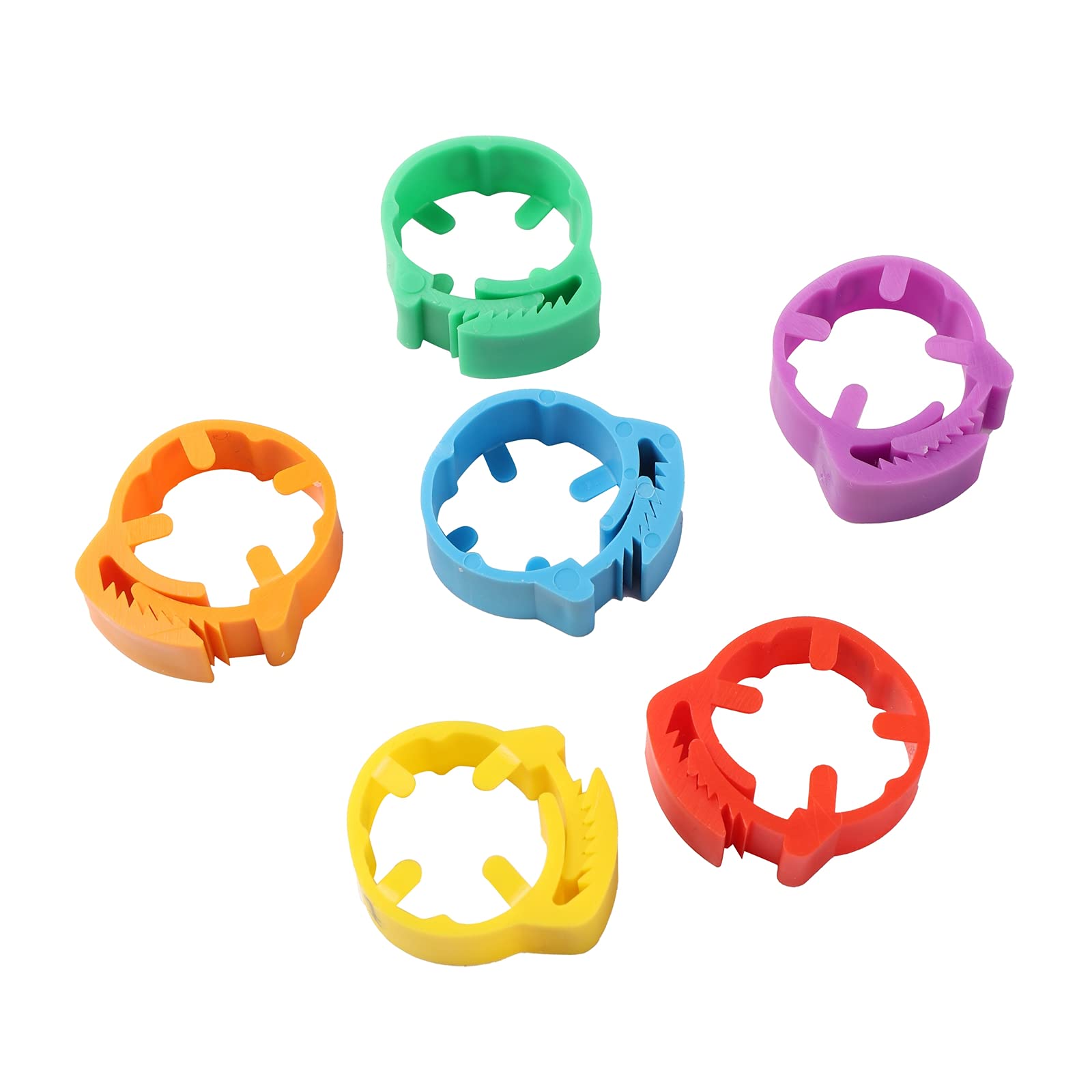 Obrączki na nogi kurczaka, 100Pcs Chicken Feet Ring Adjustable Size Poultry Leg Digital Tag Buckle Ring(Red)