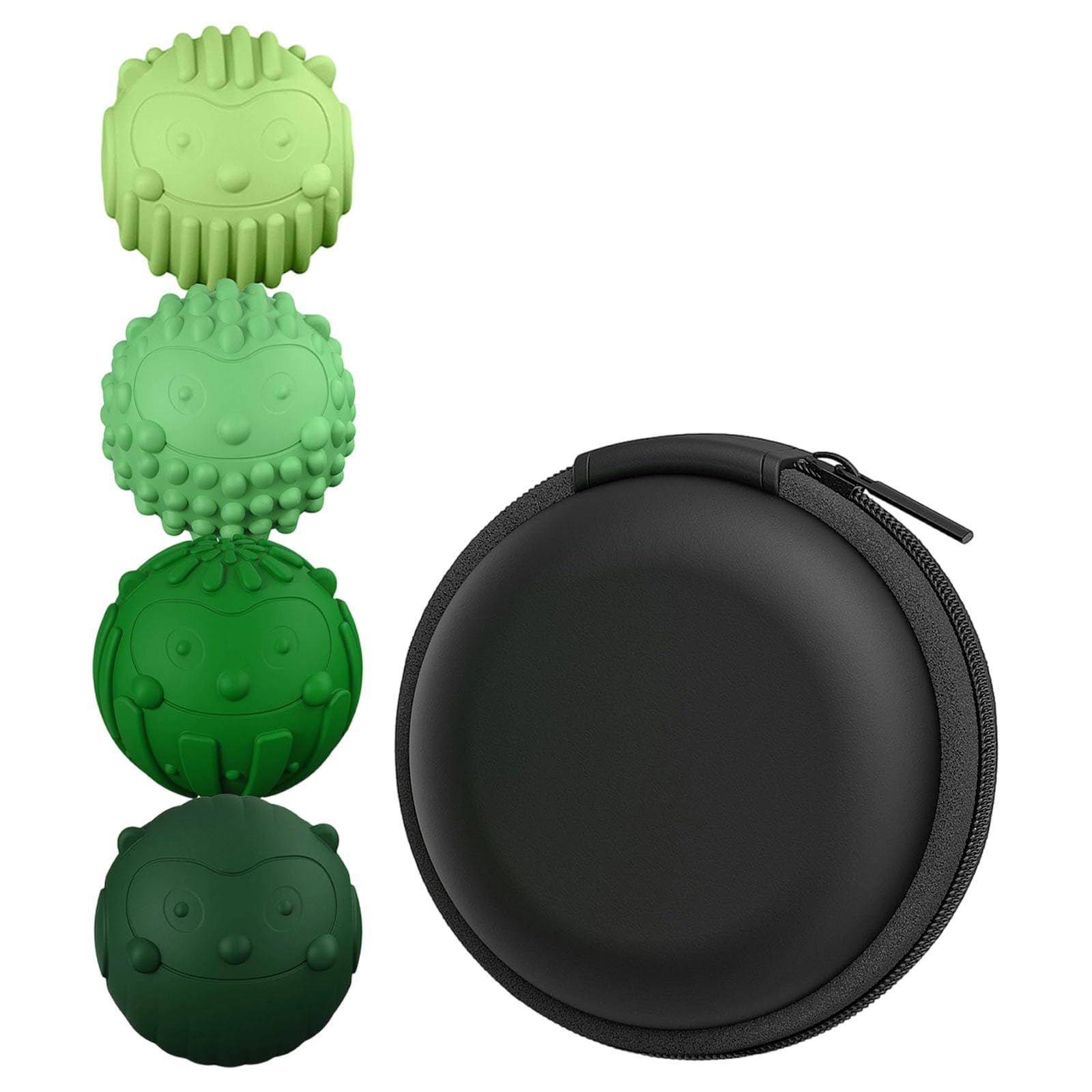 HMifjUM Magnetic Balls Fidget Toys for Adults & Teens - Textured Silicone Stress Relief Toy for for Fingers Hands, Silicone Textures Gadgets Office Desk Toy,Travel Toy (4PC,Green)