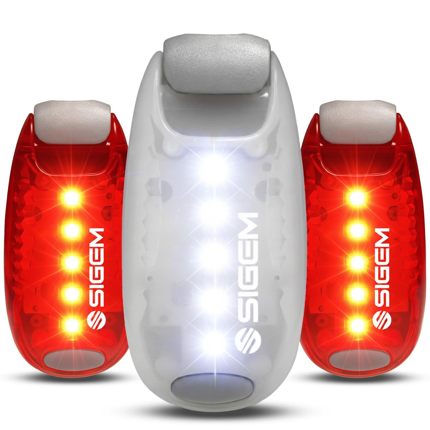 LED Safety Lights (3 Pack) + FREE Bonuses | Clip on Flashing Strobe Light High Visibility for Running Jogging Walking Cycling for Kids Dogs Bicycle Helmet Bike Tail light