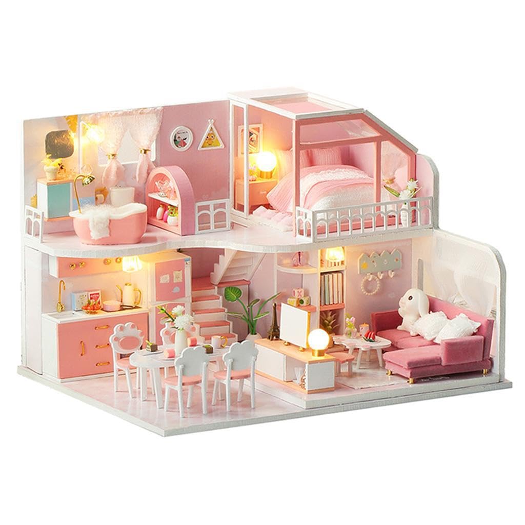 Costruire insieme con il kit fai da te per la casa delle bambole | miniatura e i mobili per la casa delle bambole in miniatura, incoraggiando lo sviluppo abilità nei bambini. Kit di accessori