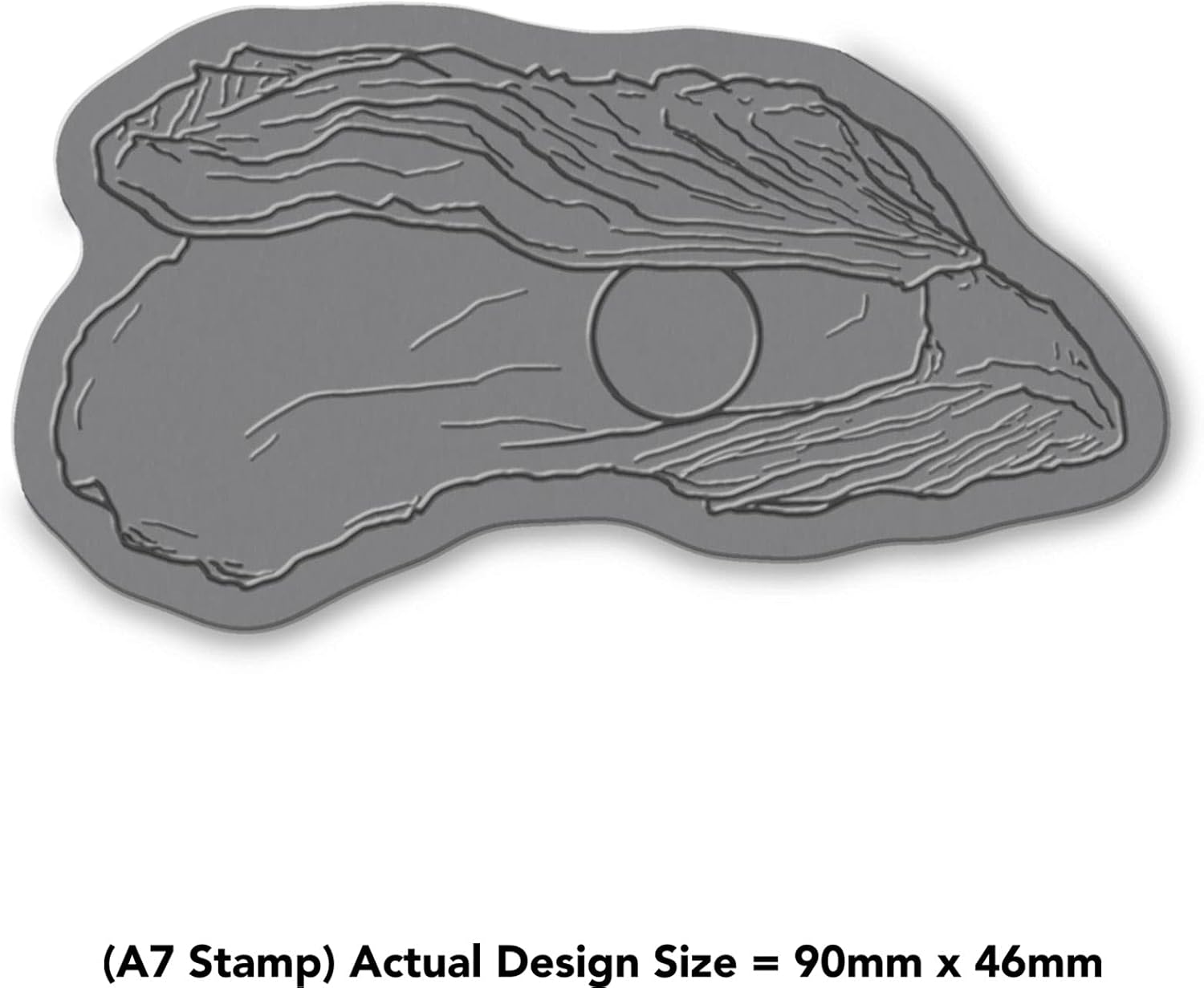 Azeeda 'Pearl in Oyster' Unmounted Rubber Stamp - for Crafting, Scrapbooking and Card Making - Size A7 (RS00038626)