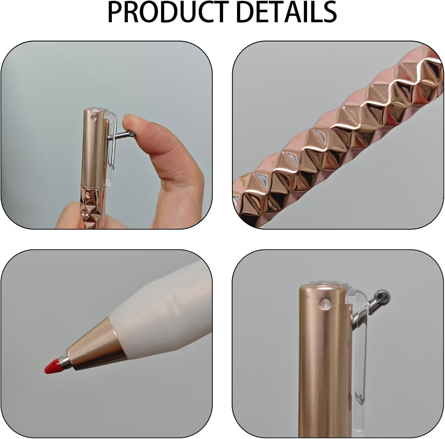 2pcs Deformation Fidget Pen Funny Geometric Metal Crinkle Pens Geometric Deformation Ballpoint Pen Writing Gel Pen for Writing and Drawing, Gifts for Colleague, Nurses (Silver) image 4