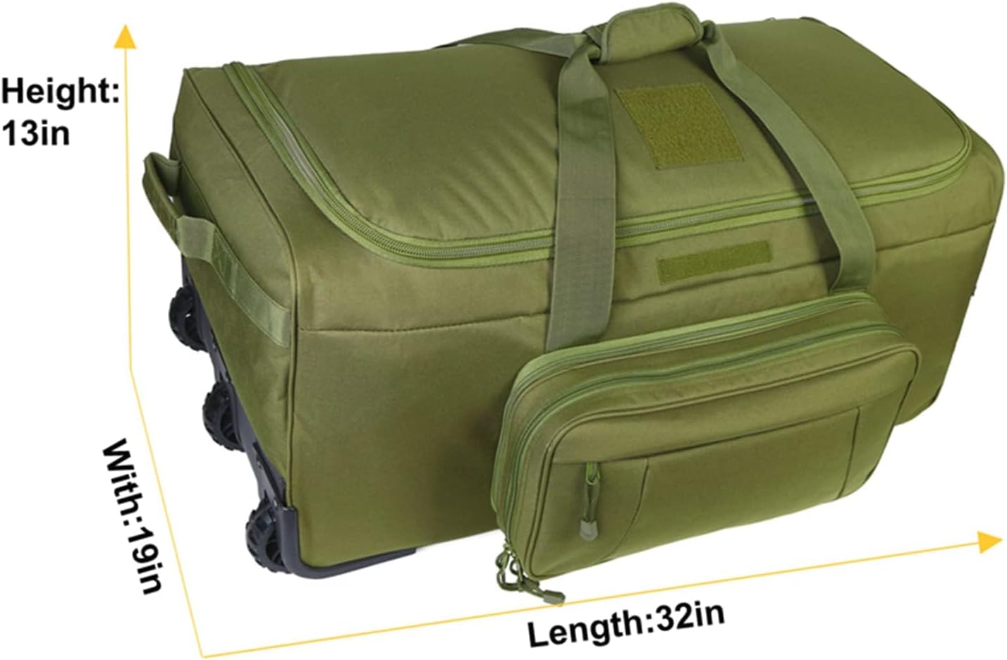 Travel Duffle Bag With Wheels Extra Large Rolling Duffel Bags for Tactical Military Deployment Camping - Image 2