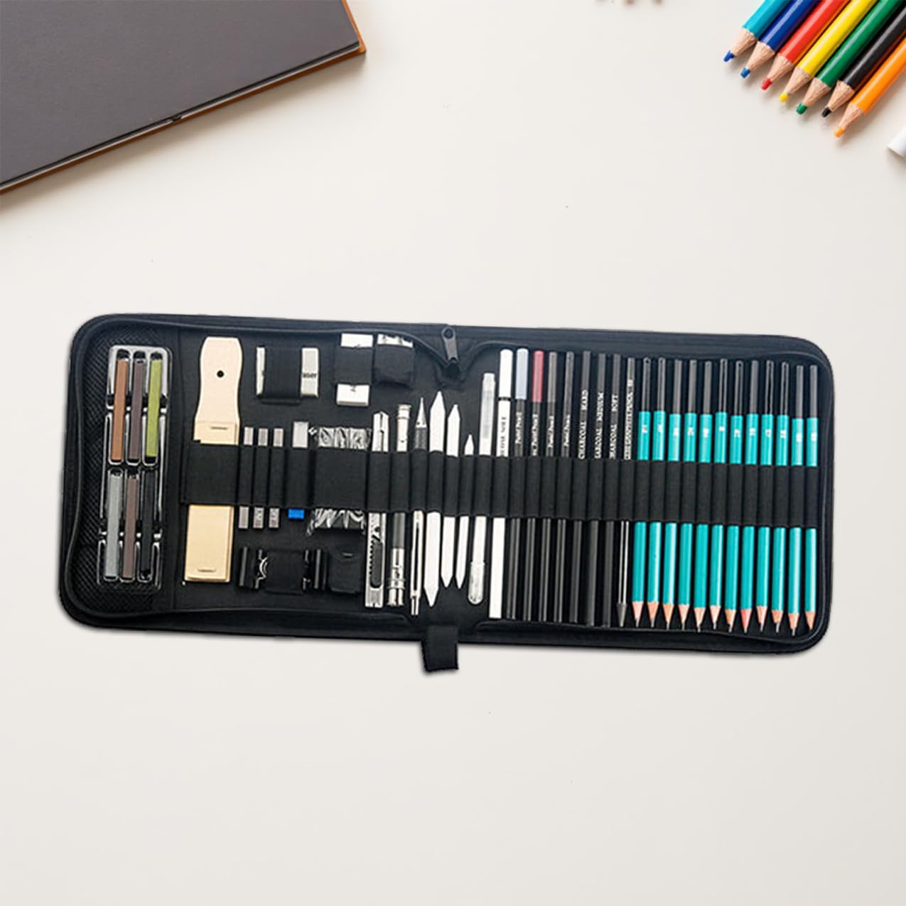 SEWACC Set de Crayons à Dessin pour Adolescents, 50 Pièces, Esquisse