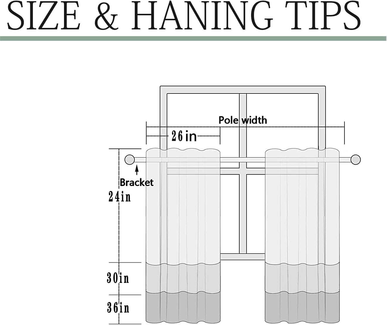 XTMYI Farmhouse Kitchen Semi Sheer Curtains Cafe Linen Tier Curtains 30 Inch Length Bathroom Short Small Half Window Curtains Rod Pocket 2 Panels,Light Tan