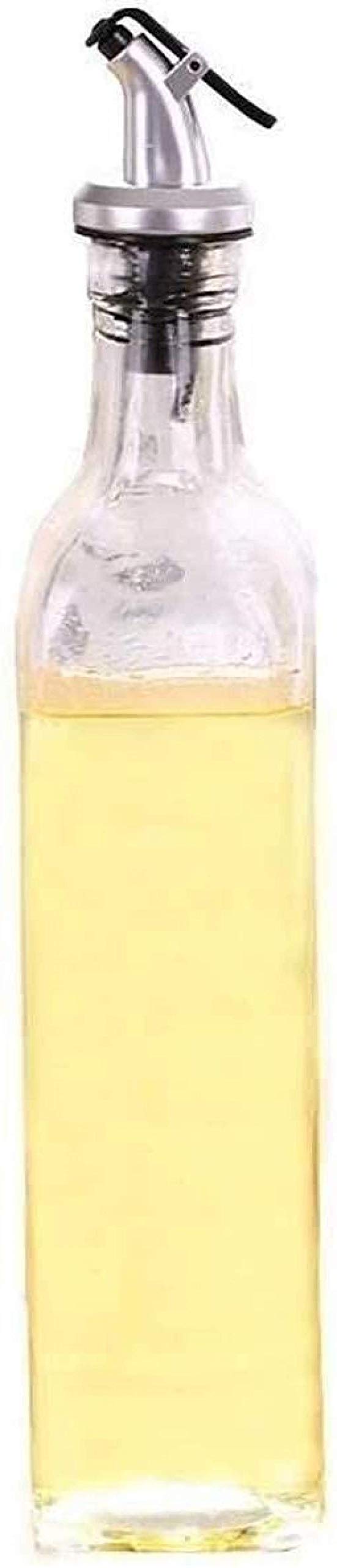 Set da 10 Pezzi, vasetto di spezie in Vetro Solido, Olio di aceto, ampolla liquida, con ripiano in Legno di bambù, Barattolo di spezie da Cucina con Cucchiaio