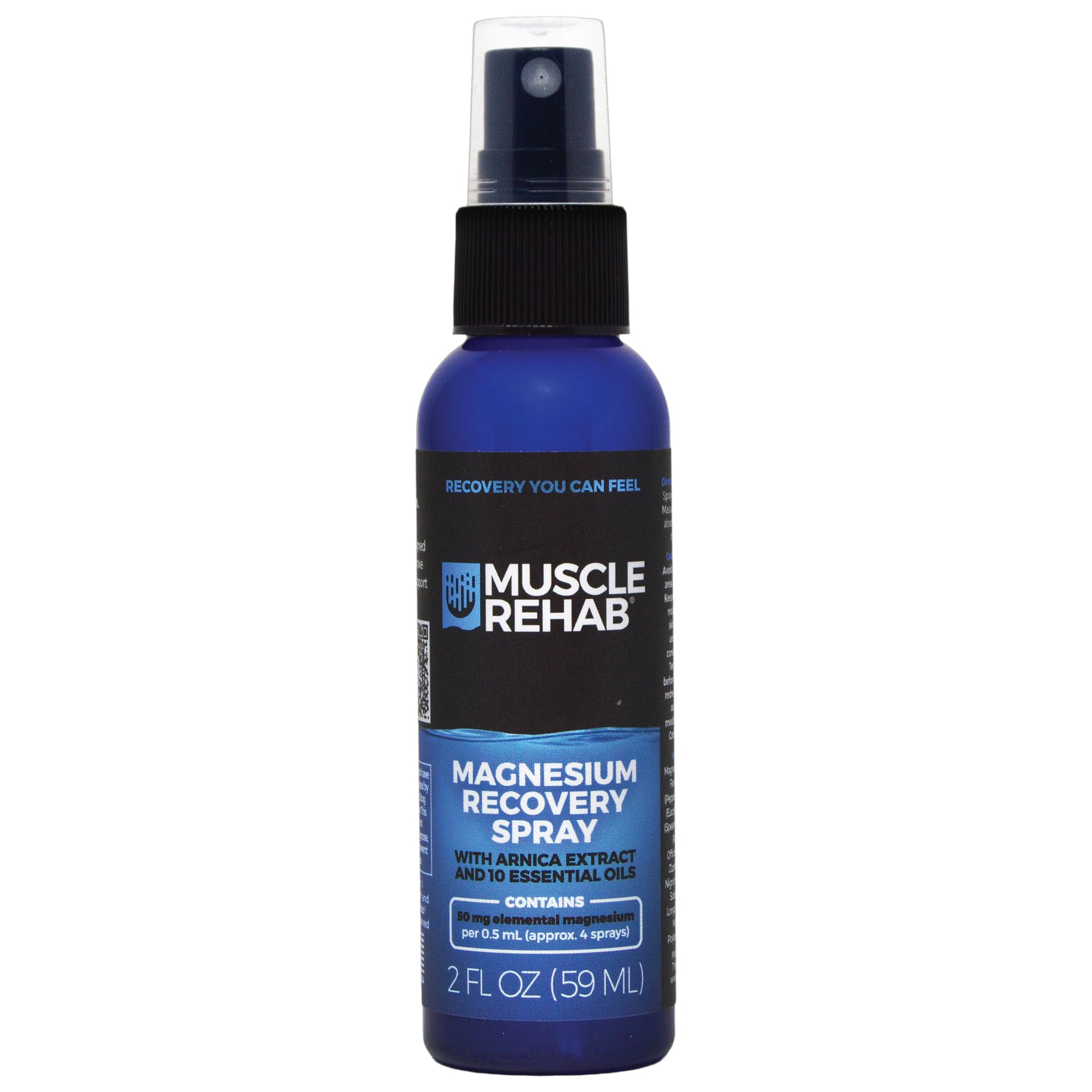 Muscle Rehab 2oz Magnesium Spray - Pure Zechstein Oil & Arnica Recovery 2 Fl Oz (Pack of 1)
