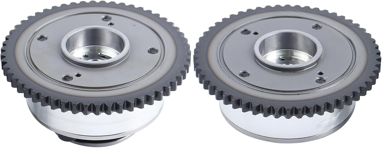 MUCO 2Pcs VVT Camshaft Phaser Gear 24370-2E000 24350-2E001 Intake Exhaust Gear Adjusters Applied for 2011-2014 Hyundai Elantra for 2012-2016 Kia Soul 2.0L Forte Koup 1.8L L4 Sprocket Phaser