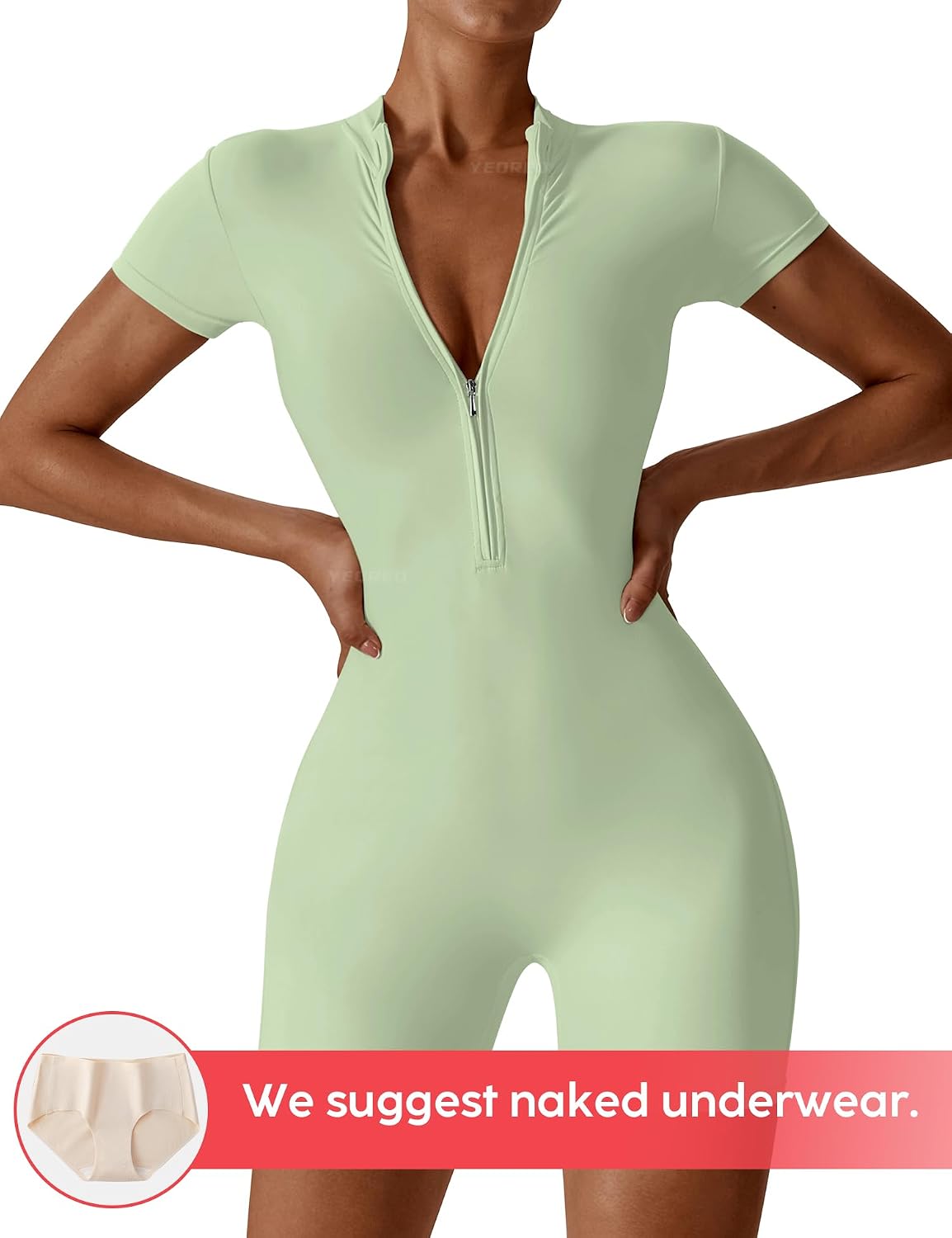 YEOREO CoreFlex Short Sleeve Workout Jumpsuit image 2