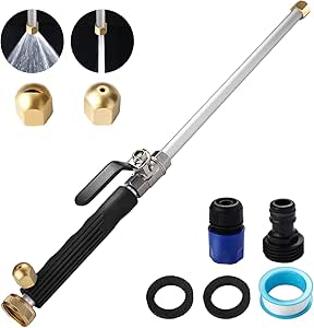 Upgraded Jet Nozzle for Garden Hose Power Washer Wand - Hydro Jet High Pressure Washer Tools with 2 Different Nozzles and Hose Quick Connectors