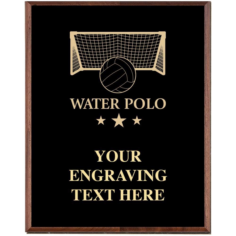 Water Polo Plaques, Custom Engraved Water Polo Trophy Plaque Award, Great Customizable Water Polo Awards Prime