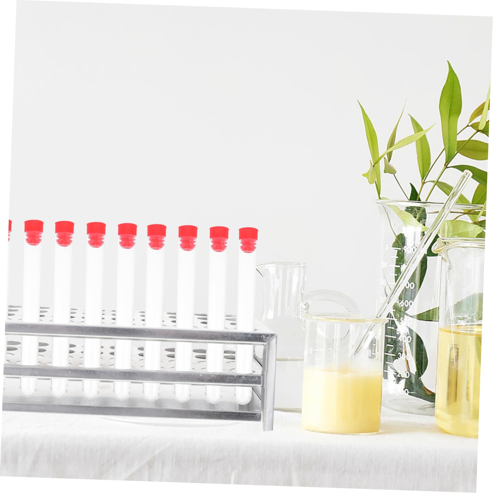 8 Pezzi Supporto Per Provette in Alluminio Con Cavalletto Porta Tubo Test Rack Per Fiale Per Provette Provetta In Piedi Supporto Per Supporto Del Tubo Di Prova Piccolo Silver