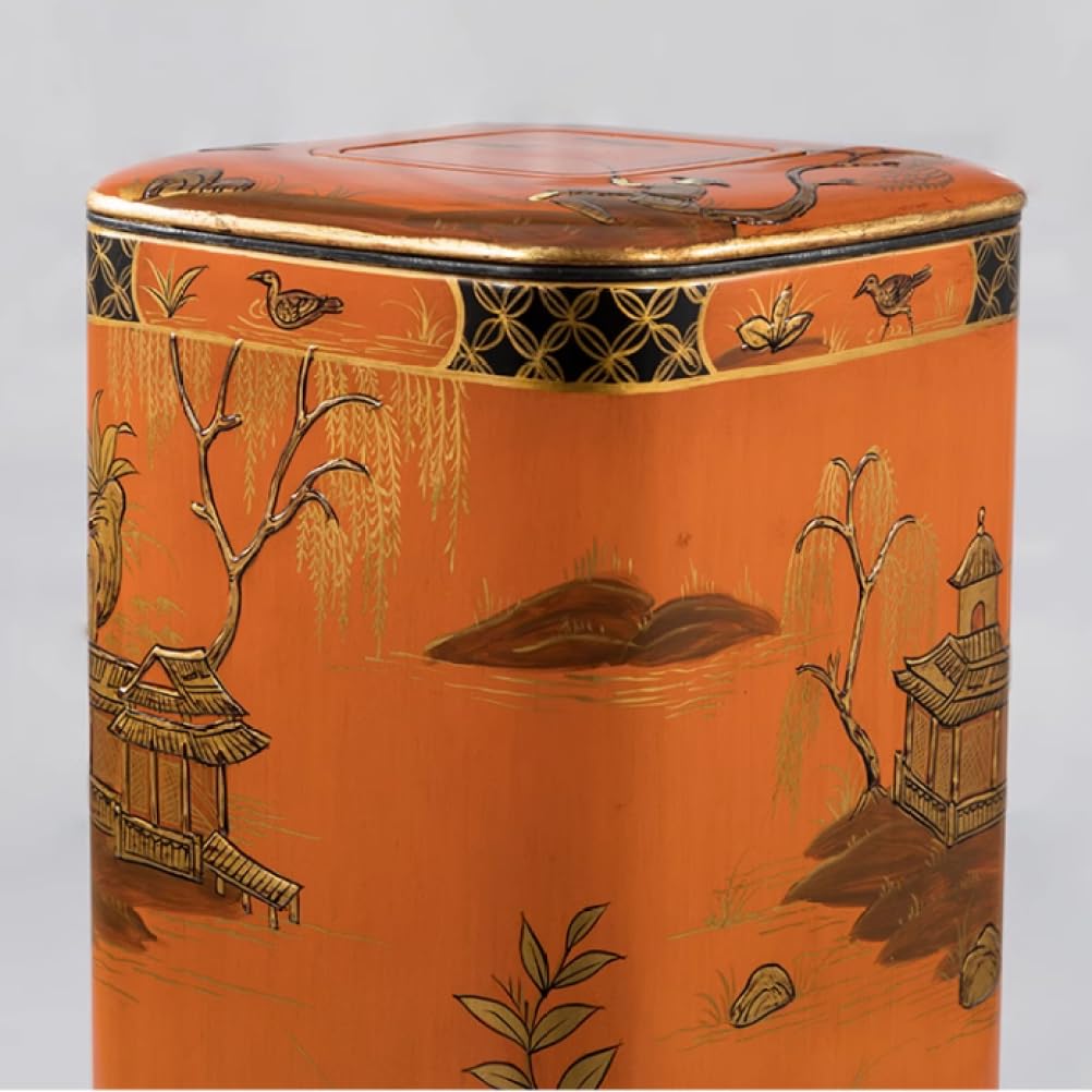 NOLLAM Papelera Lujoso Cubo de Basura con Pedal francés, Cubo de Basura Lacado en Color Dorado con Tapa, Elegante Cubo de Basura para el hogar Basurero Cocina