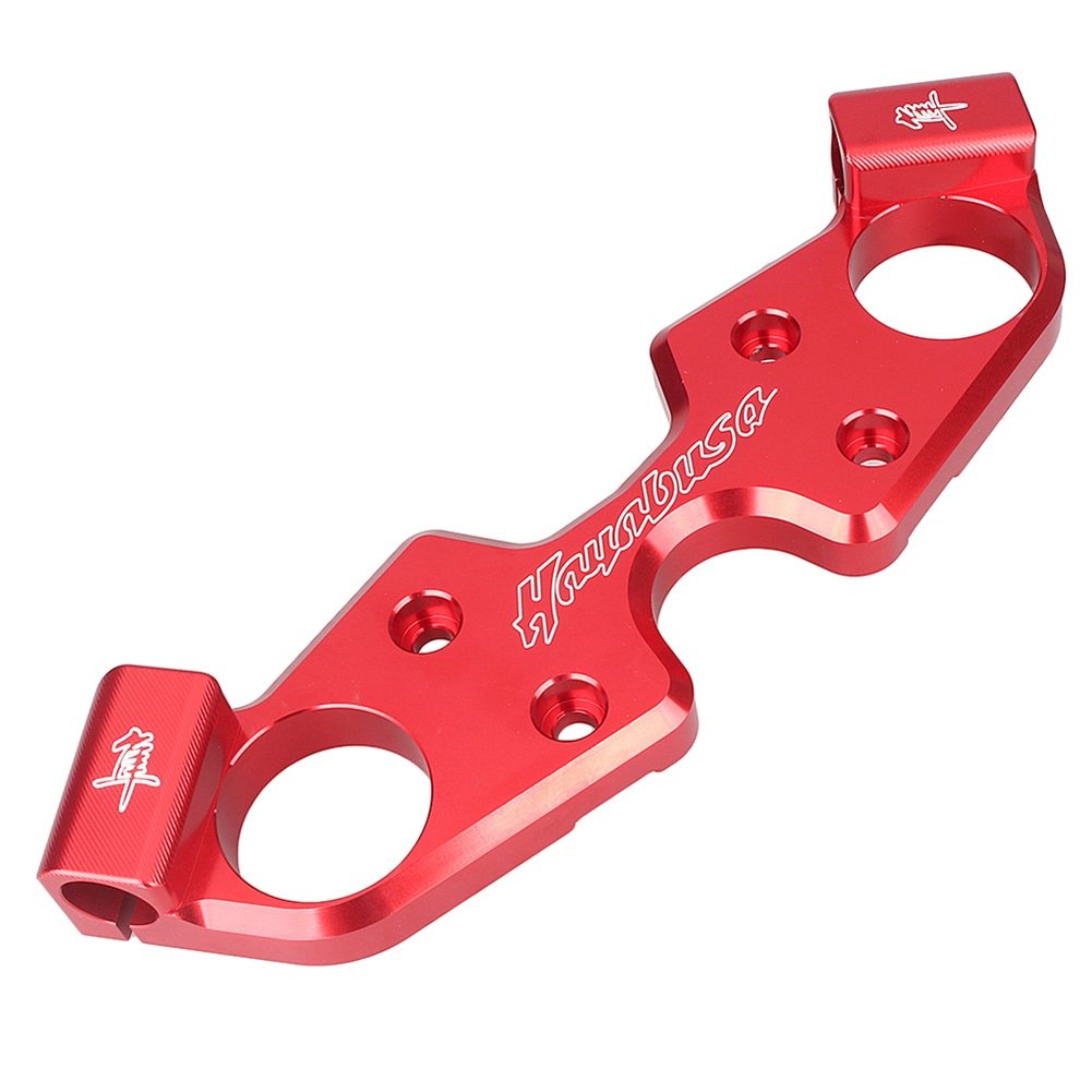 Newsmarts Aluminum Triple Tree Clamps Yoke Cover Handle Bar Casting for Suzuki GSXR 1300 Hayabusa 2008 2009 2010 2011 2012 2013 2014 2015 2016 2017 Red