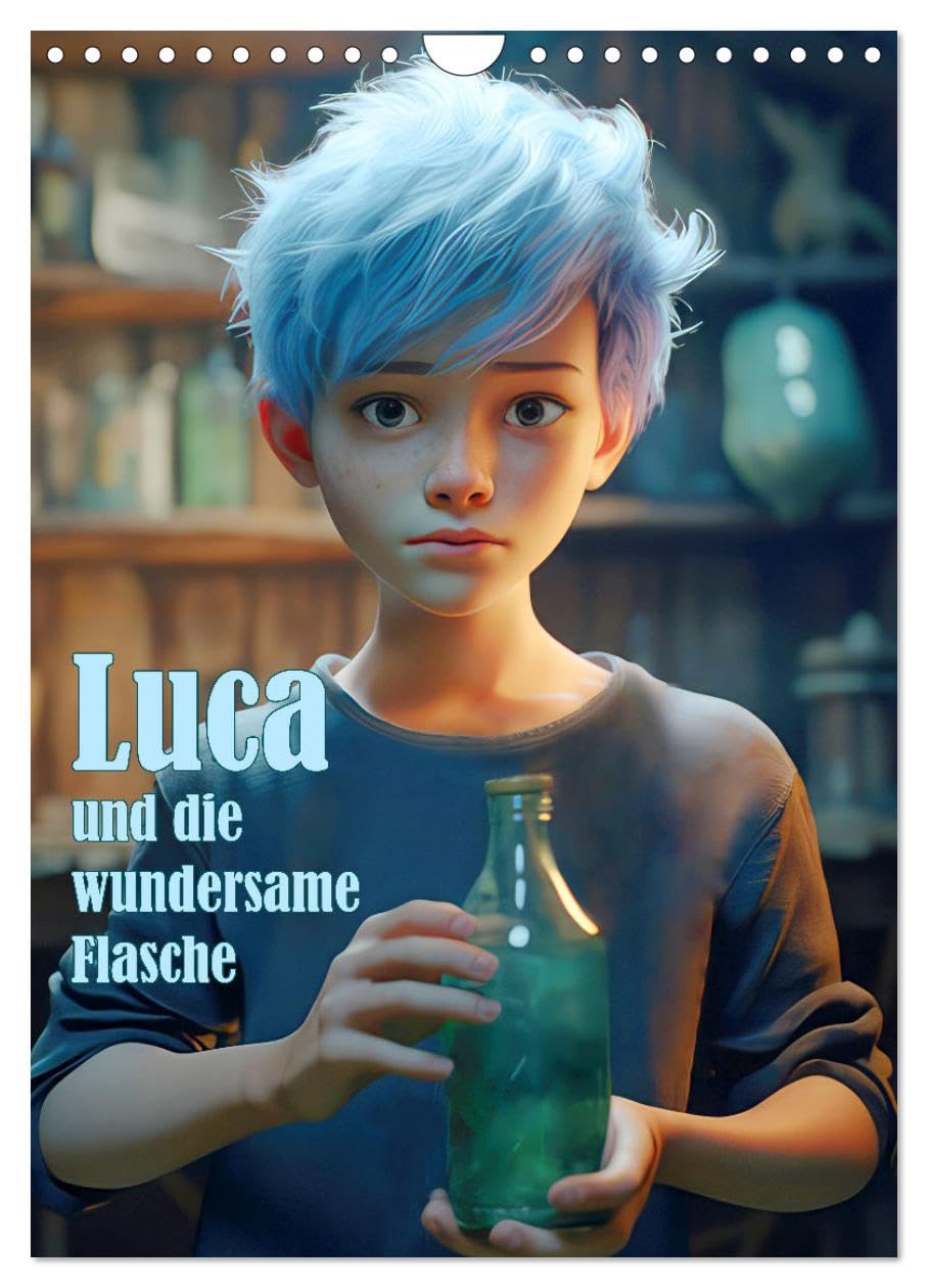 Luca and the miraculous bottle UK-Version (Wall Calendar 2026 DIN A4 Portrait), CALVENDO 12 Month Wall Calendar — image 1