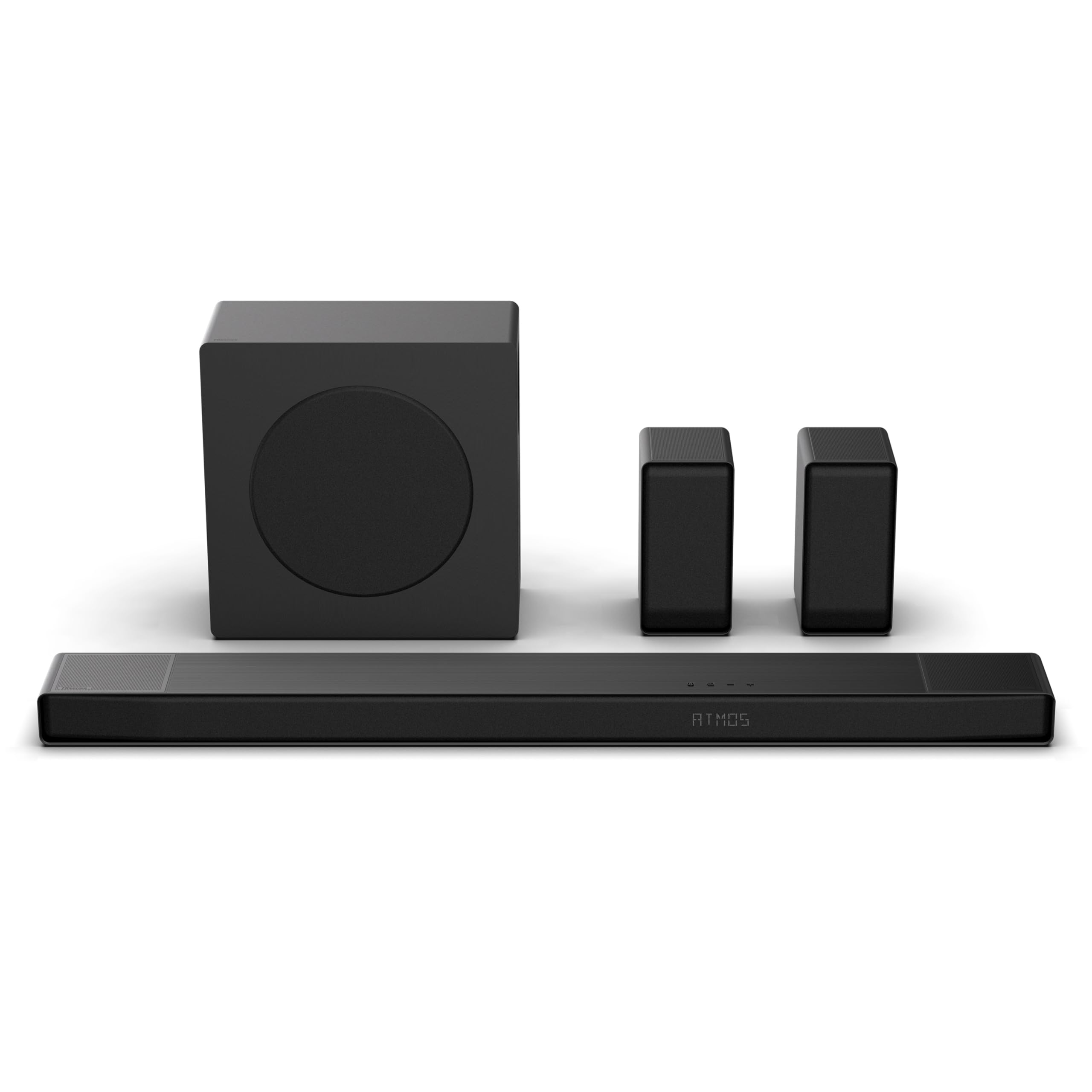HisenseAX5140Q, 5.1.4 CH Soundbar, 4 up-firing speakers, Hi-Concerto,Dolby Atmos, DTS:X, Room fitting tuning, True wireless rear surround speakers,6.5" wireless subwoofer, EzPlay 3.0,ConnectLife