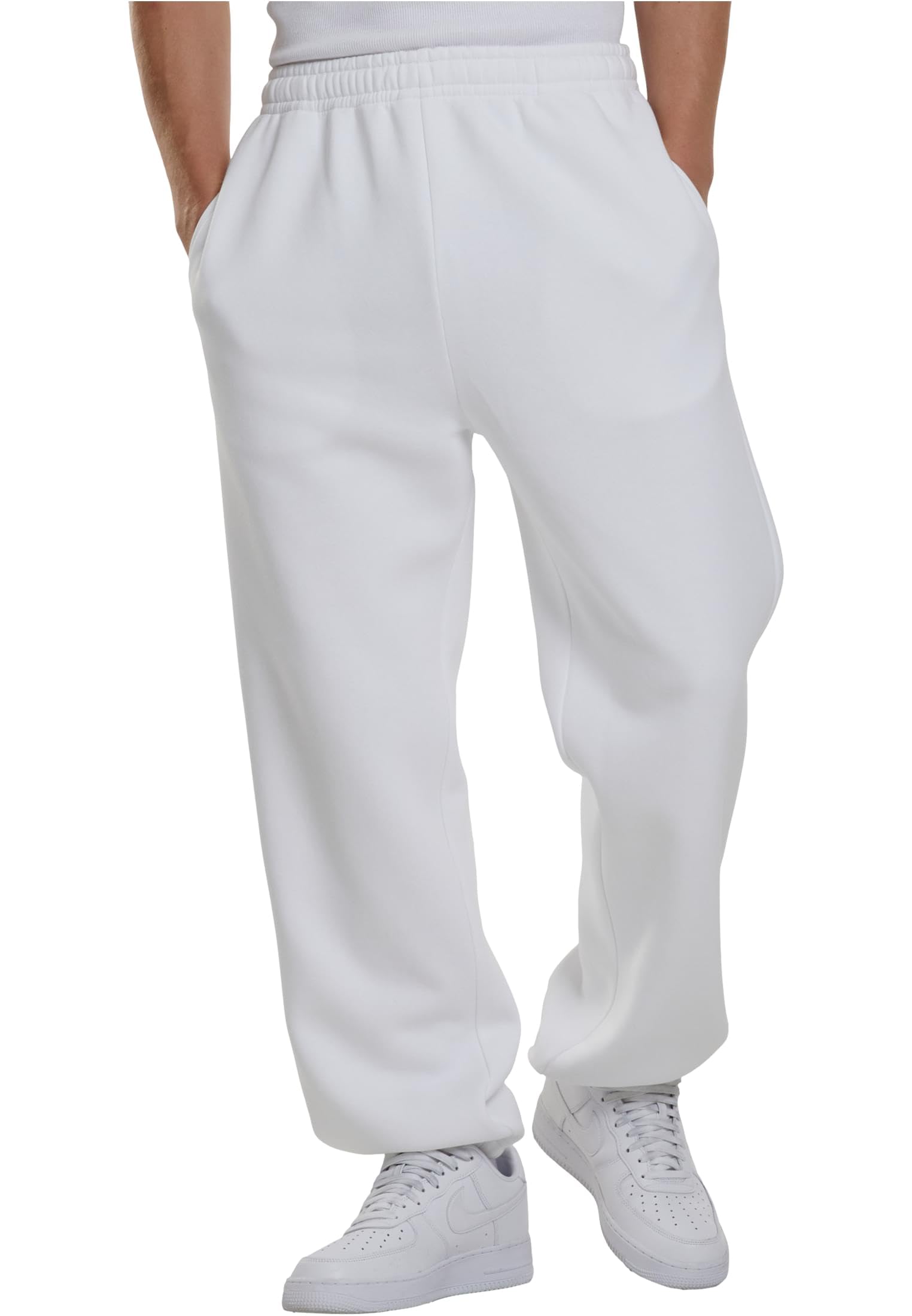 Urban Classics Men's Tb6749-fluffy Sweatpants, White, M