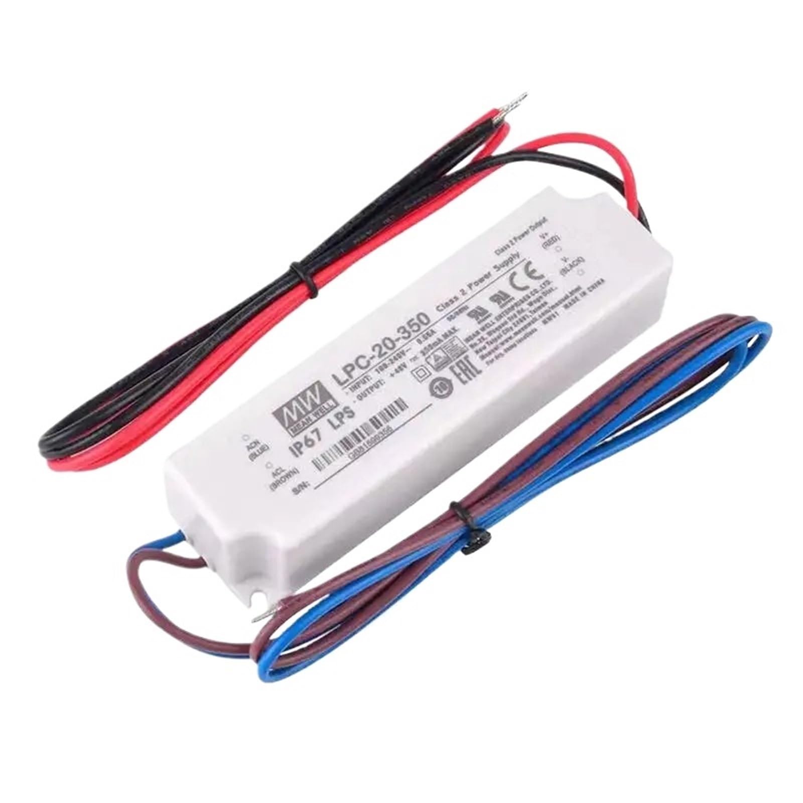 FCARUMIQP LPC-20-350 350mA Constant Current Single Output Switching Power Supply LED Driver IP67