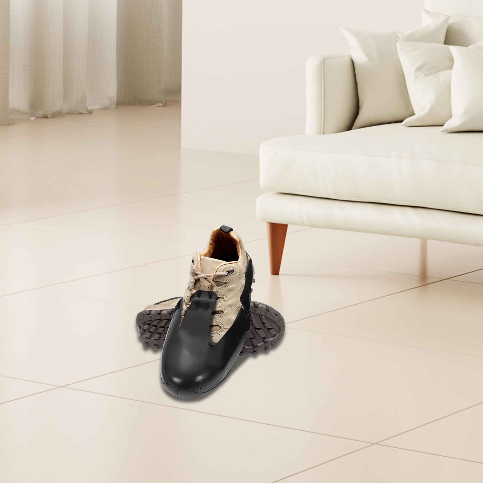 Lot De 2 Protège-Orteils Pour Chaussures De Travail Protection Métatarsienne Externe Noir