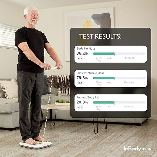Miniatura 4 de InBody H20N - Báscula inteligente de analizador de composición de cuerpo completo escala digital de cuerpo completo herramienta de medición de IMC
