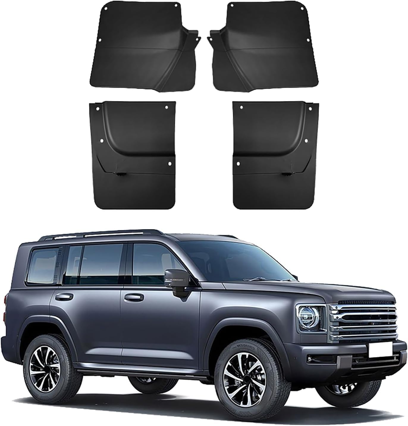 Nysldsco Normal 4Pcs Premium Mud Flaps For Great Wall Haval H9 2024 Front And Rear Splash Guards Durable Mudguards Protection Against Road Debris