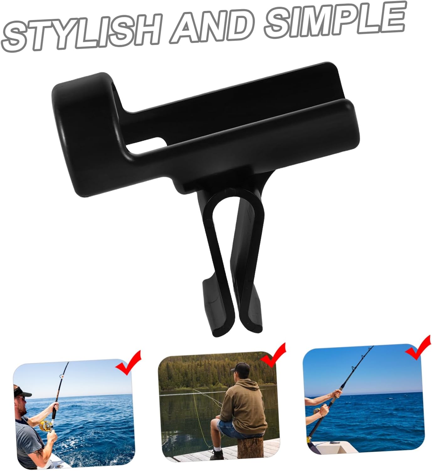 BESPORTBLE Fishing Rod Holder Bracket for Rods Stable Fishing Gear Organizer Essential Accessory for Anglers Compatible with Buckets and Chairs image 3