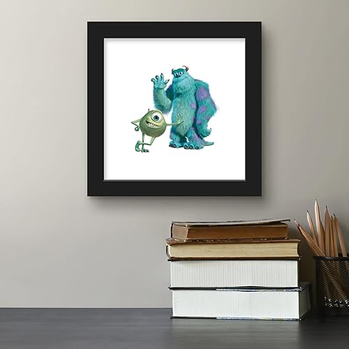 Miniatura 4 de Trends International Gallery Pops Disney Pixar Monsters Inc. - Póster de pared de Mike y Sully, 12 x 12 pulgadas, versión enmarcada en negro