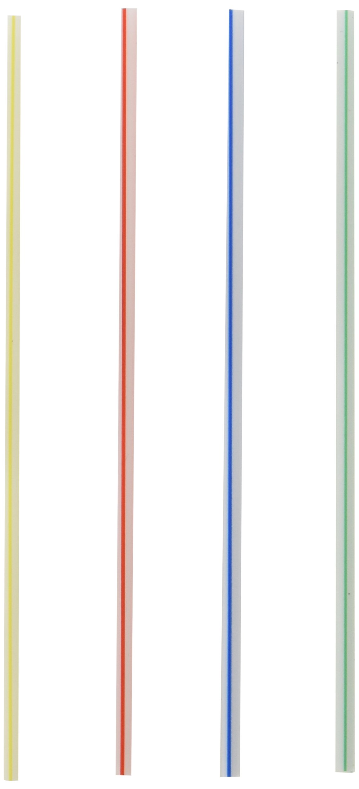 Summer Multicolor Plastic Stir Straws - 8.25