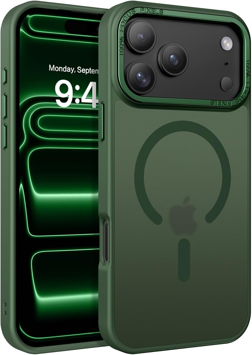 BENTOBEN Magnetic for iPhone 17 Pro Max Case 6.9″ 2025, [Compatible with Magsafe] Slim Cute Matte Translucent Shockproof Drop Protective Bumper Women Men Phone Cover for iPhone 17 ProMax, Dark Green