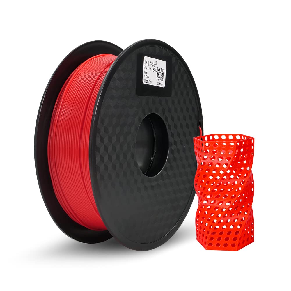 JG MAKER 3D Printer PLA 1.75mm,Red 1 KG Spool, Dimensional Accuracy +/- 0.03 mm, 3D Printing Filament