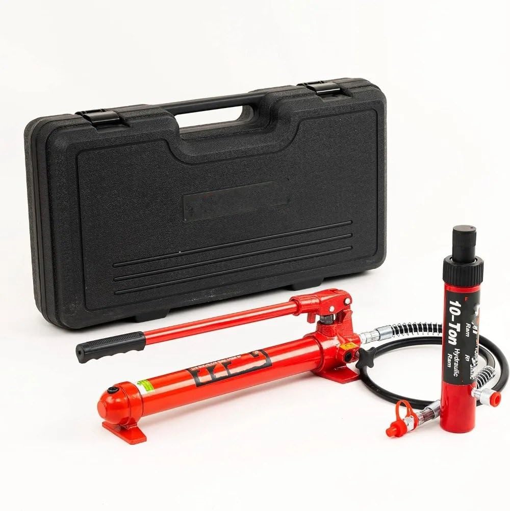 sollevatore auto Martinetto idraulico Porta Power da 10 tonnellate, jack multifunzionale combinato idraulico aggiornato per riparazioni auto sollevatore